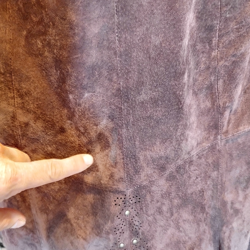 Leather Brown Petite Large Skirt! - Picture 6 of 12